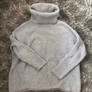Sky Blue Turtle Neck Sweater-Lou and Grey